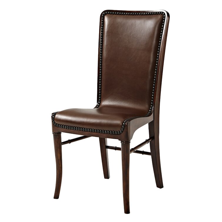 Pure leather best sale dining chairs